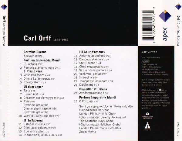 CD - Orff - Carmina Burana