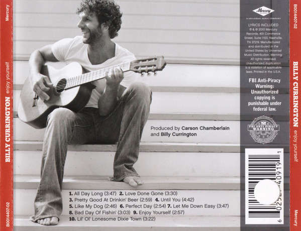 CD - Billy Currington - Enjoy Yourself