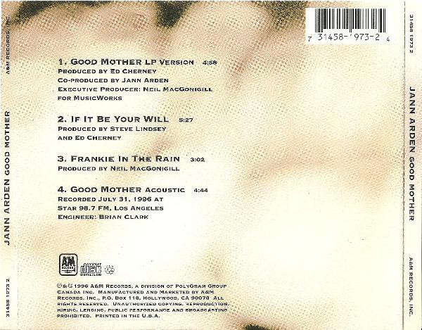 CD - Jann Arden - Good Mother