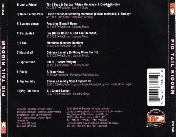 CD - Pig Tail Riddem