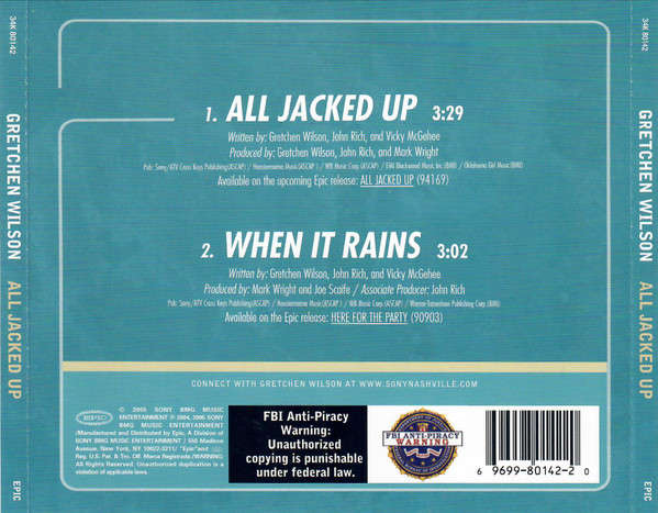 CD - Gretchen - Wilson All Jacked Up (New Sealed)34K 80142