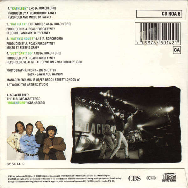 CD - Roachford - Kathleen (Card Sleeve Cover)