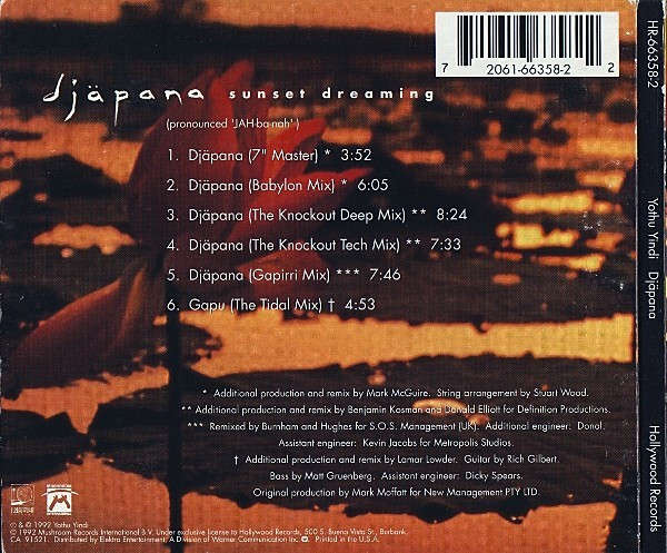 CD - Yothu Yindi - Djäpana (Sunset Dreaming) (Digipak)