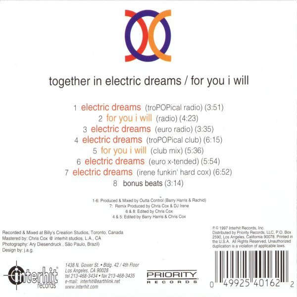 CD - Outta Control - Together In Electric Dreams / For You I Will (New Sealed)