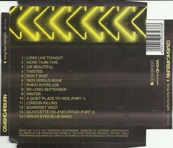 CD - Crashcarburn - Long Live Tonight