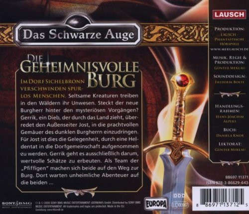 CD - Günter Merlau - Das Schwarze Auge 2: Die Geheimnisvolle Burg (New Sealed)