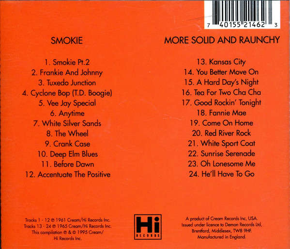 CD - Bill Black's Combo - Smokie & More Solid And Raunchy