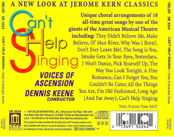 CD - Can't Help Singing - A New Look At Jerome Kern Classics