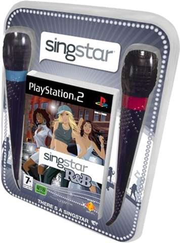 PS2 - Official Sony Wired Singstar Microphones with USB adaptor + Singstar R&B (NOS Factory Sealed)