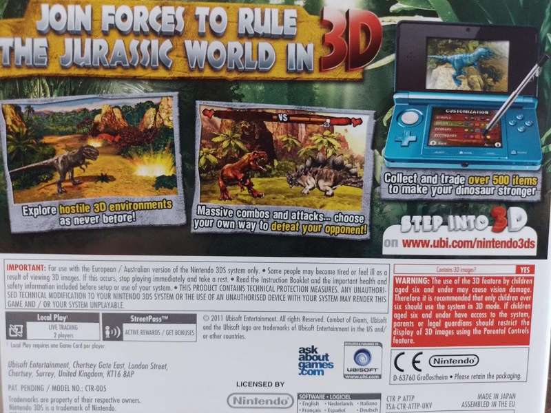 Nintendo 3DS - Combat of Giants Dinosaurs 3D