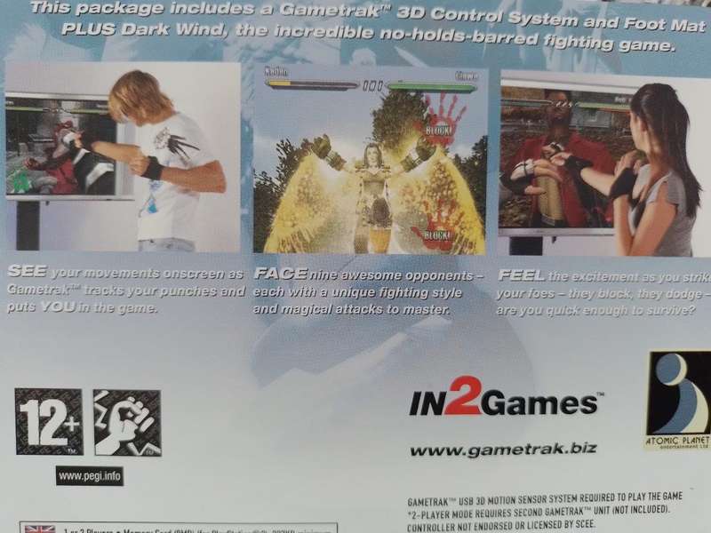 PS2 - Gametrak Dark Wind (Gametrak motion sensor system required)