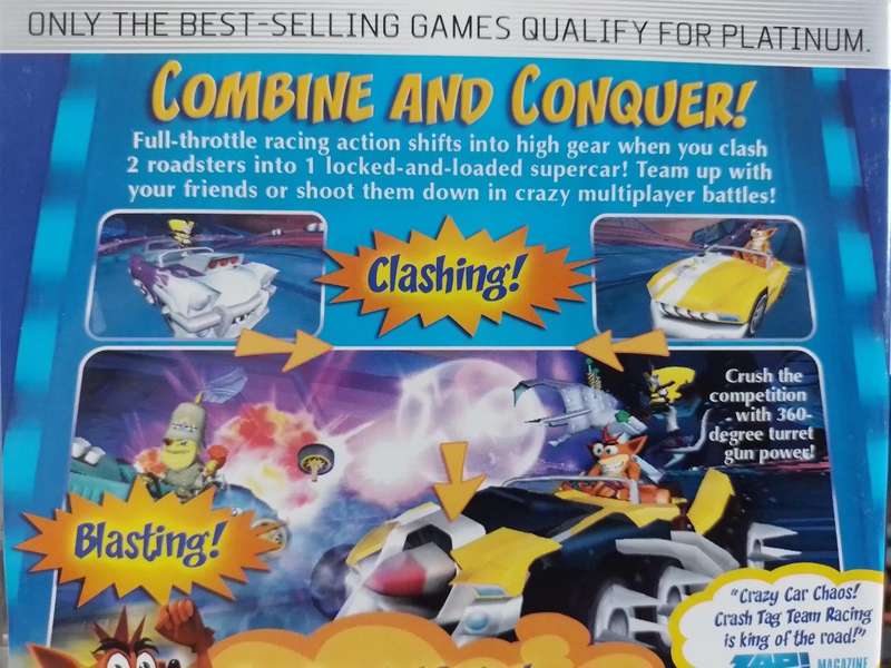PS2 - Crash Tag Team Racing - Platinum