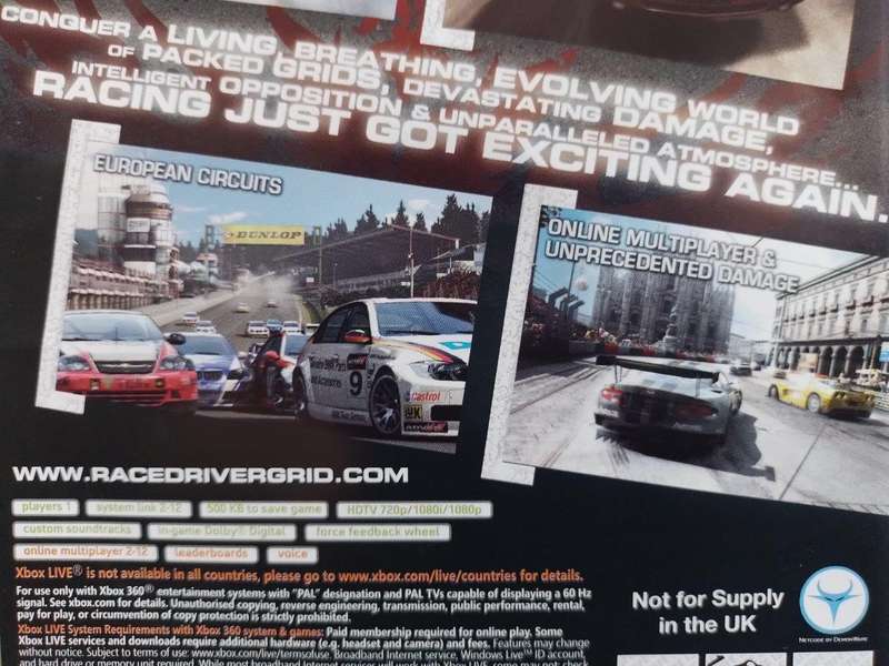 Xbox 360 - Race Driver Grid