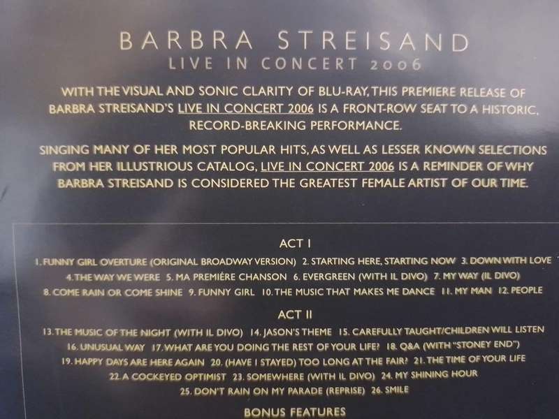 Blu-Ray - Barbra Streisand Live In Concert 2006