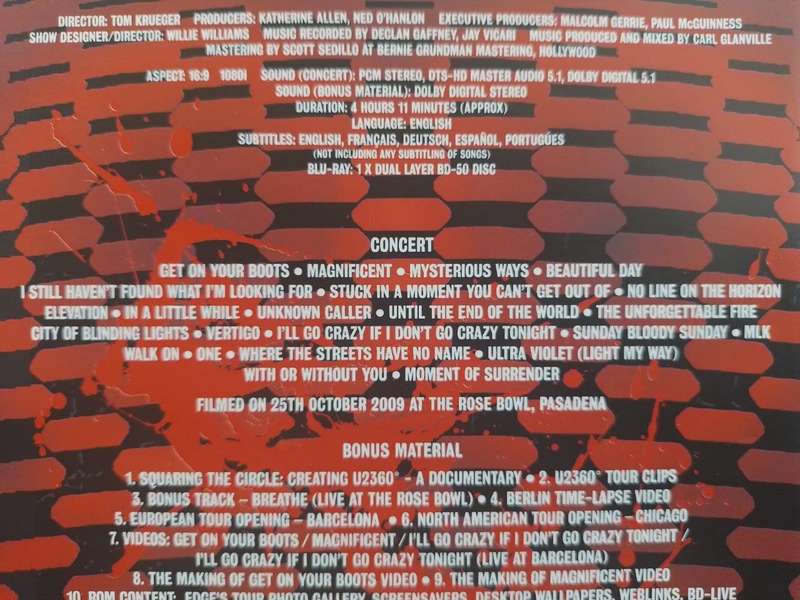 Blu-Ray - U2 360 At The Rose Bowl