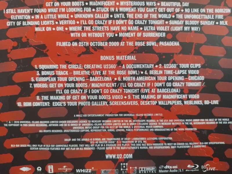 Blu-Ray - U2 360 At The Rose Bowl