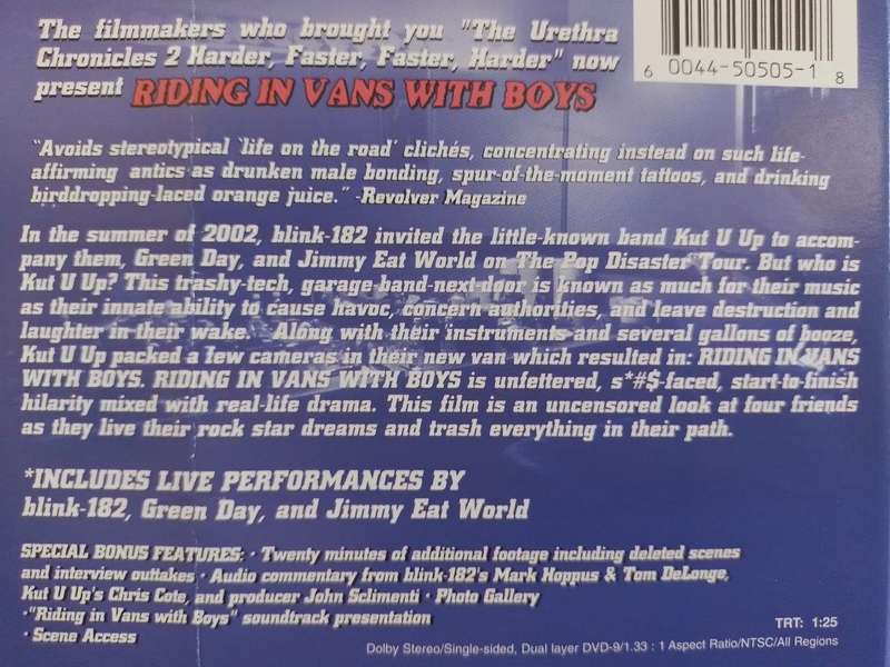 DVD - Riding In Vans With Boys on the Road with Blink 182 Green Day & Jimmy Eat World