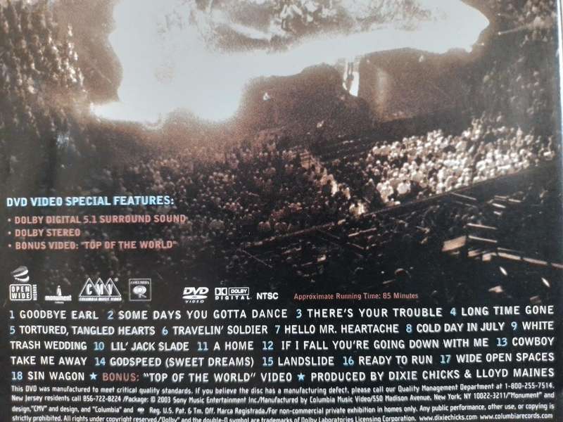 DVD - Dixie Chicks Top of the World Tour Live