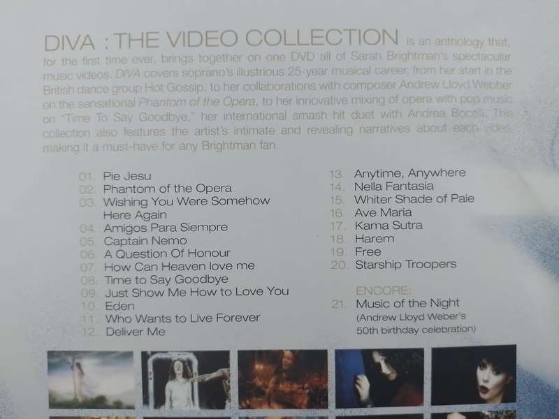DVD - Sarah Brightman Diva The Video Collection