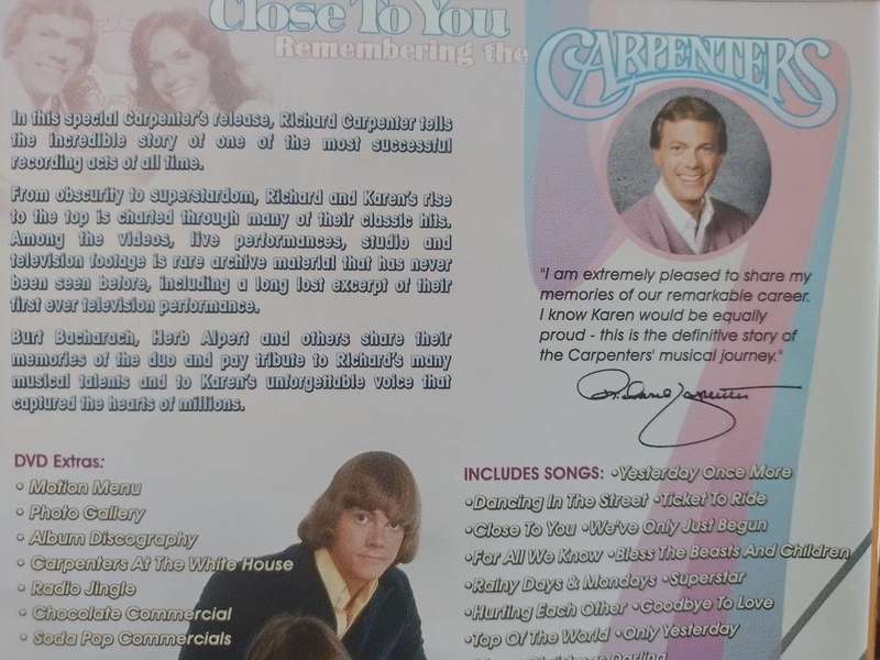 DVD - Carpenters - Close To You Remembering The Carpenters