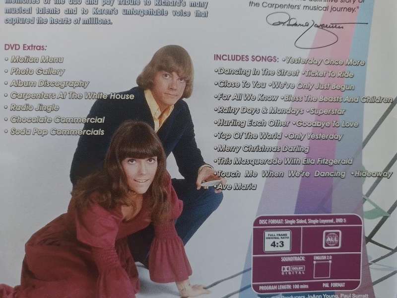 DVD - Carpenters - Close To You Remembering The Carpenters