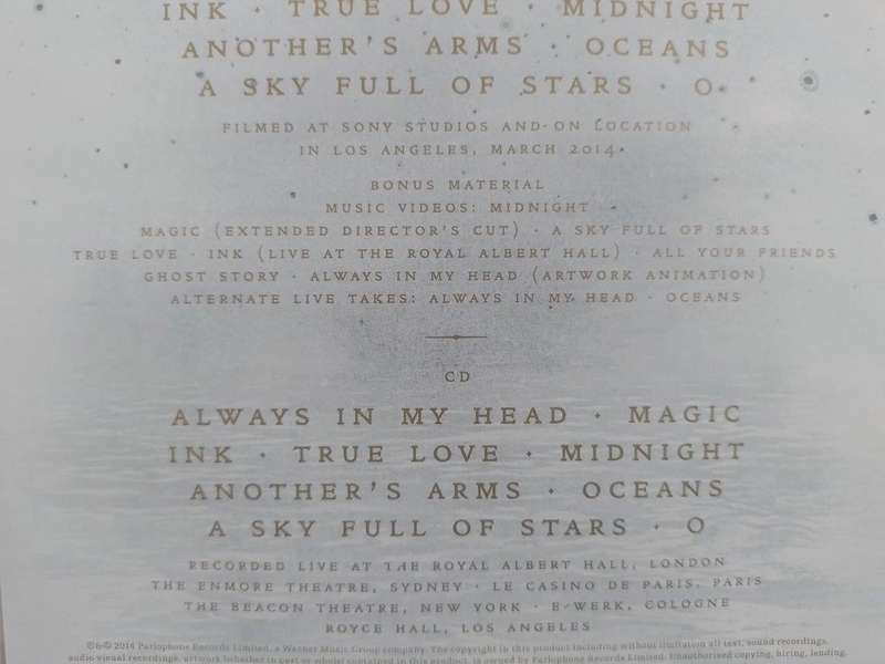 DVD - Coldplay Ghost Stories Live 2014 (DVD + CD)