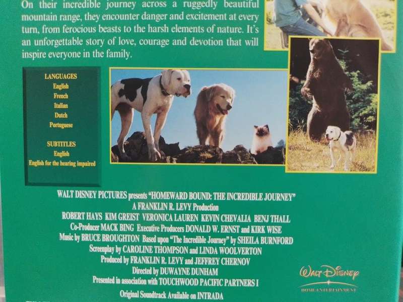 DVD - Homeward Bound The Incredible Journey
