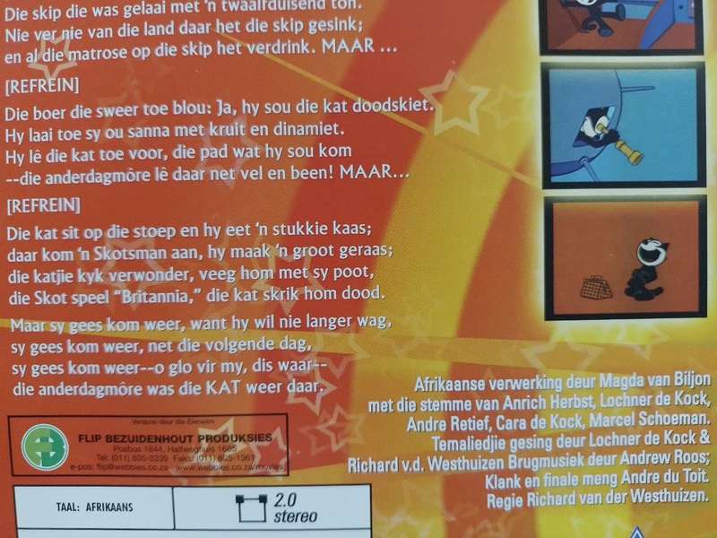 DVD - Felix Die Kat Kom Weer - 9 Lekkerlg Episodes