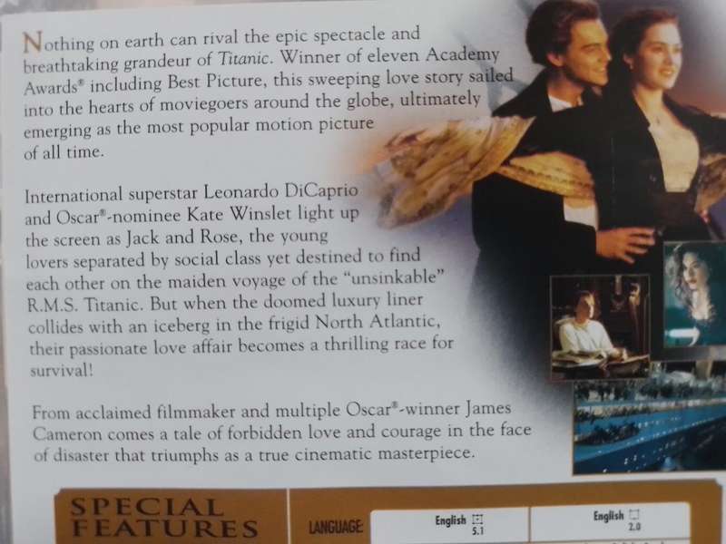 DVD - Titanic - DiCaprio Winslet