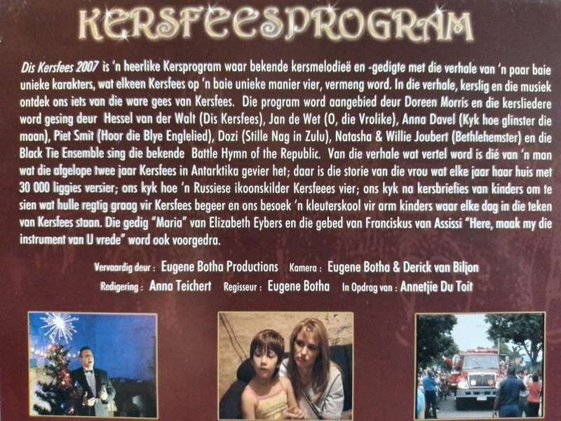 DVD - Kersfees Program 'n Skouspel Van Lig Kleur En Musiek