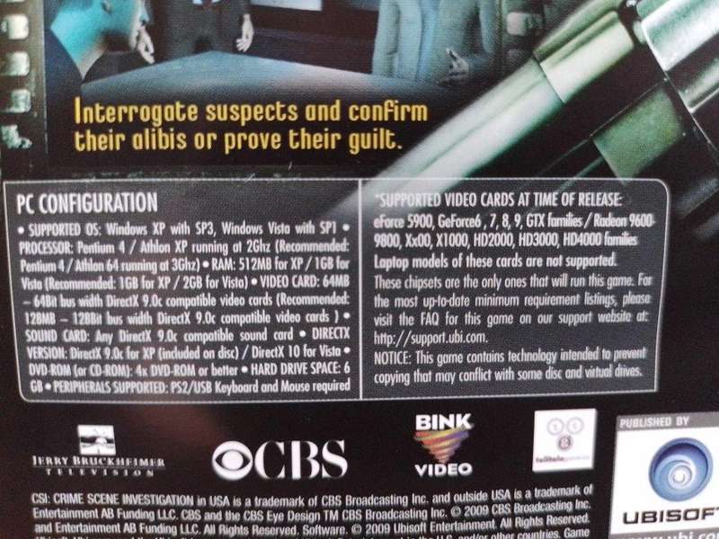 PC - CSI - Crime Scene Investigation - Deadly Intent