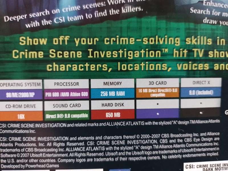 PC - CSI - Crime Scene Investigation - Dark Motives - Exclusives