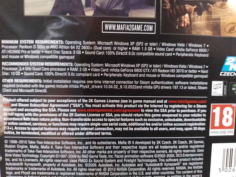 PC - Mafia II