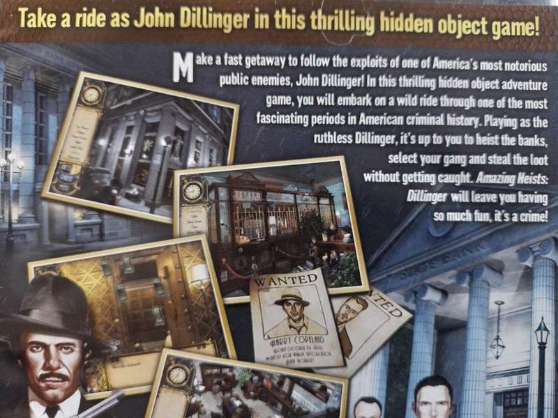 PC - Amazing Heists Dillinger - Hidden Object Game