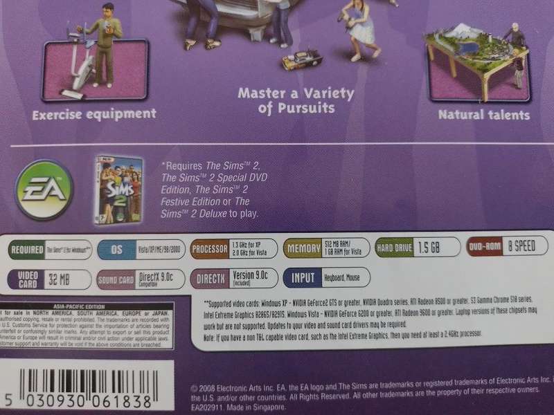 PC - The Sims 2 - Freetime Expansion Pack