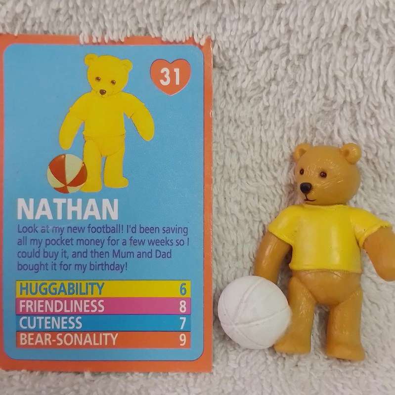 Vintage Teddy In My Pocket - Nathan No 31 c/w card