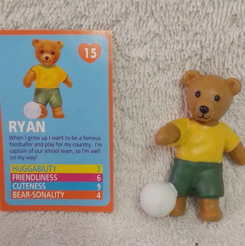 Vintage Teddy In My Pocket - Ryan No 15 c/w card
