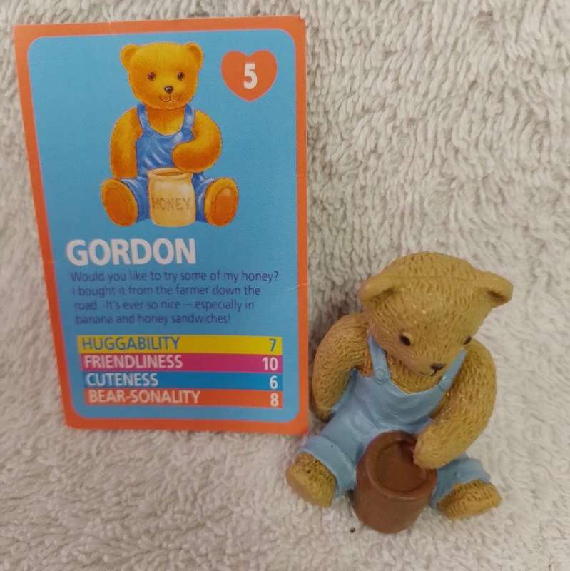 Vintage Teddy In My Pocket - Gordon No 5 c/w card