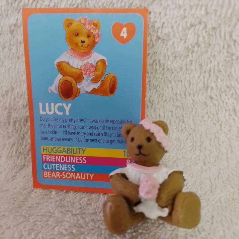 Vintage Teddy In My Pocket - Lucy No 4 c/w card
