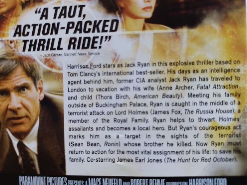 DVD - Patriots Games Harrison Ford