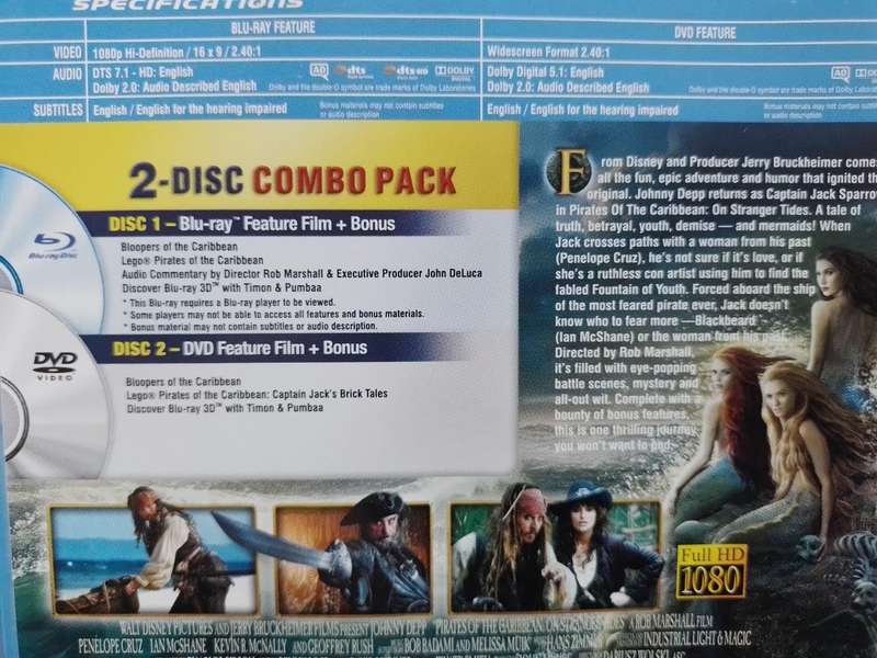 Blu-ray - Pirates of the Caribbean on Stranger Tides (Blu-ray + DVD)