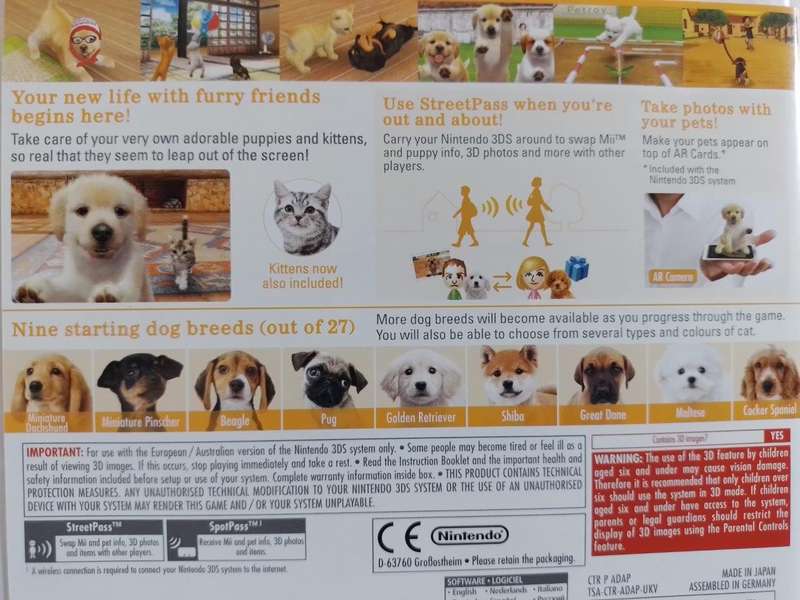 Nintendo 3DS - Nintendogs and Cats - Golden Retriever and New Friends