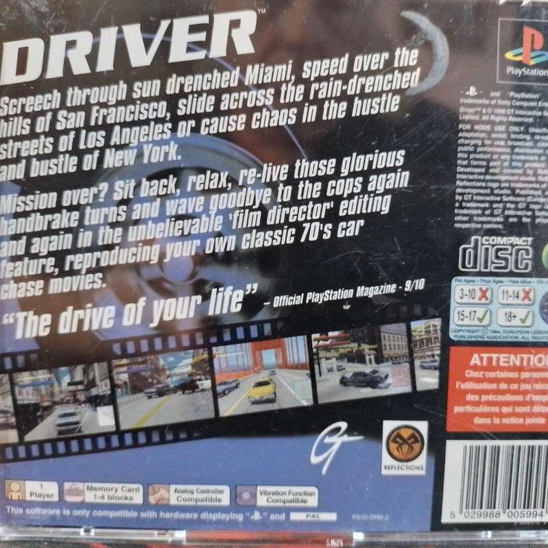 PS1 - Driver (Pal black disc)