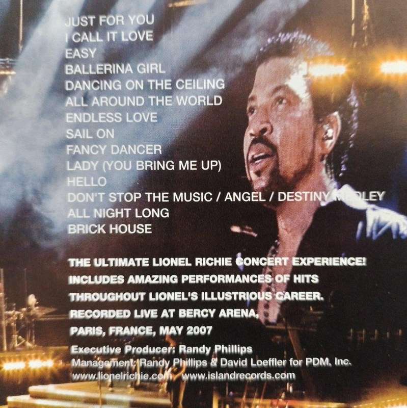 CD - Lionel Richie - Live The Greatest Hits and More - STARCD 7147