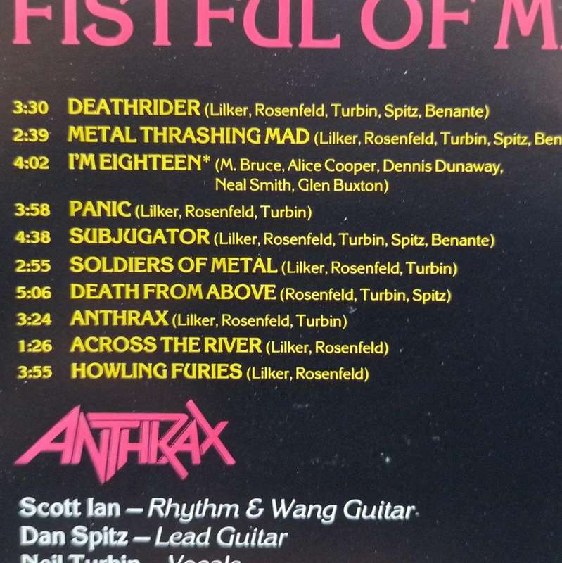 CD - Anthrax Fistful of Metal CD MFN 14