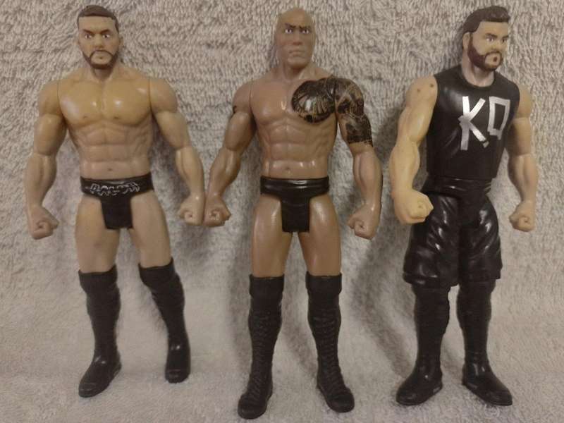 WWE Job Lot of 3 Wrestlers  Mattel 2017 +-15.5cm