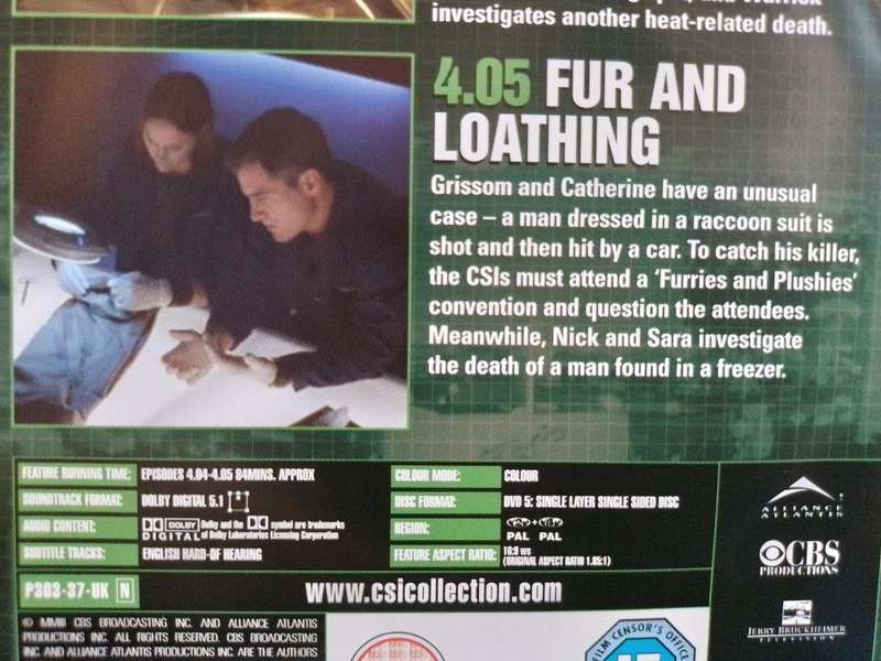 DVD - CSI Crime Scene Investigation - Disc 37