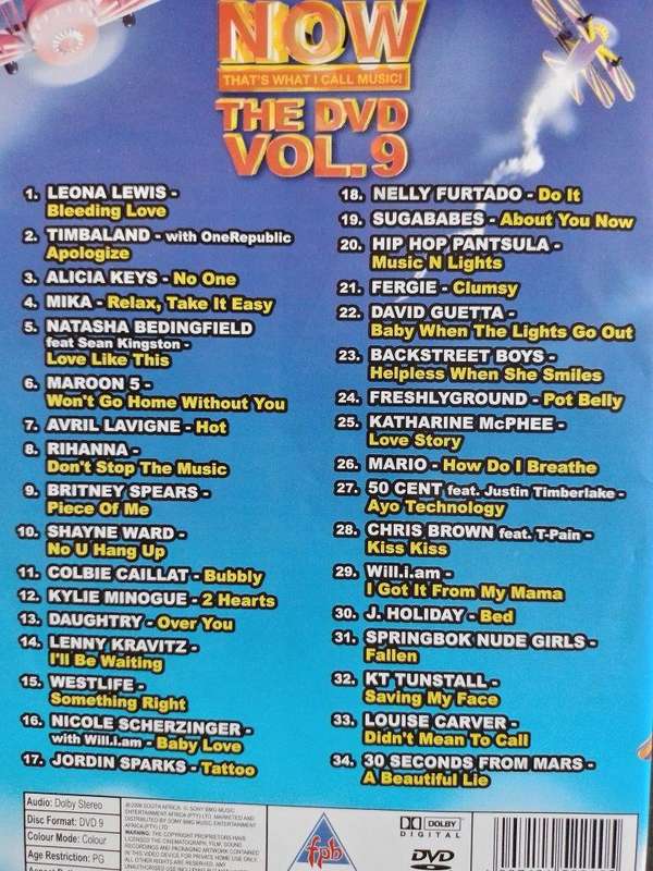 DVD - NOW That`s What I Call Music! The DVD Vol.9