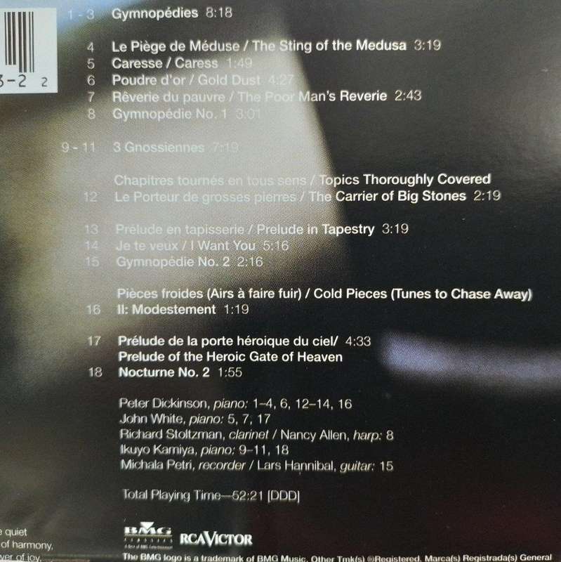 CD - Satie for Relaxation
