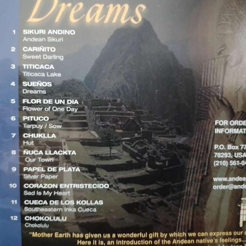 CD - Dreams Andean Fusion